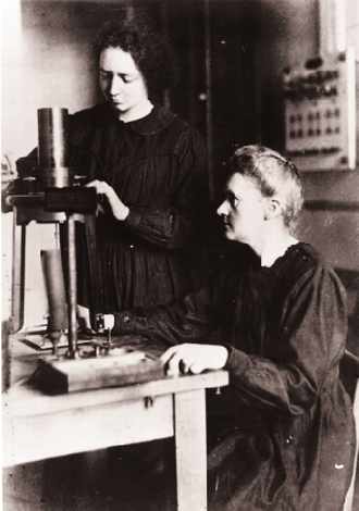 Marie Curie et sa fille Irène