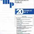 La revue Politiques et Management public