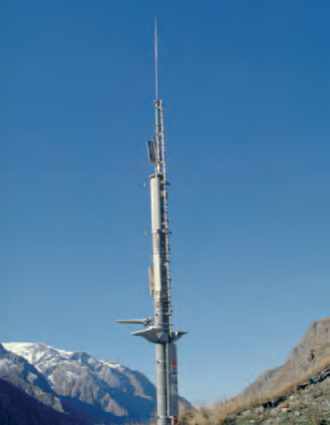 Pylône avec antenne GSM, au Chazelet.
