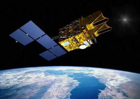 SPOT 5, un satellite d’observation optique de la Terre, construit par Astrium, EADS.