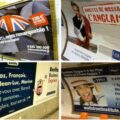 Quelques affiches dans le métro pour l'apprentissage de l'anglais