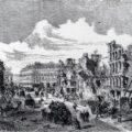 Les travaux de démolition effectués lors du percement de la rue Réaumur vers 1860.