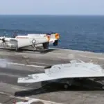 Le drone Northrop Grumman X-47B apponte