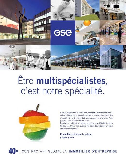 Page de publicité pour GSE