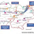 Carte des 13 campus en région Auvergne-Rhône-Alpes et projets 2017