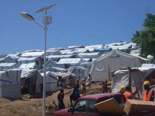 Camp de réfugiés en Haïti
