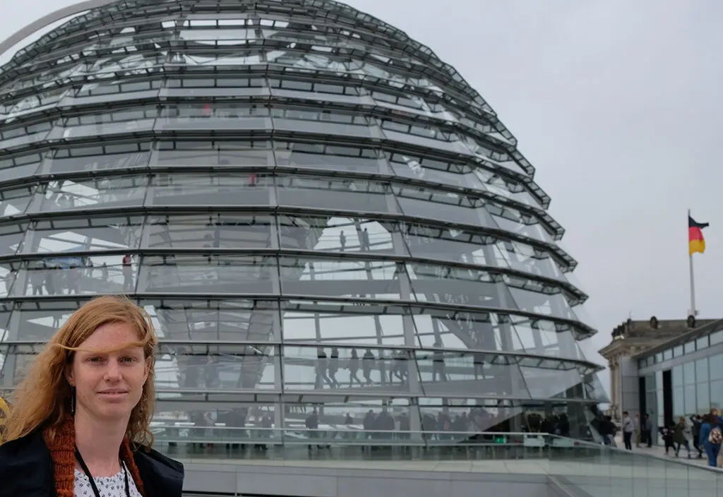Camille Metz devant le Bundestag
