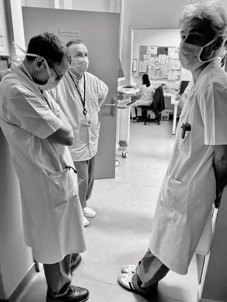 Médecins de la Team Covid de l’Hôpital Américain de Paris.