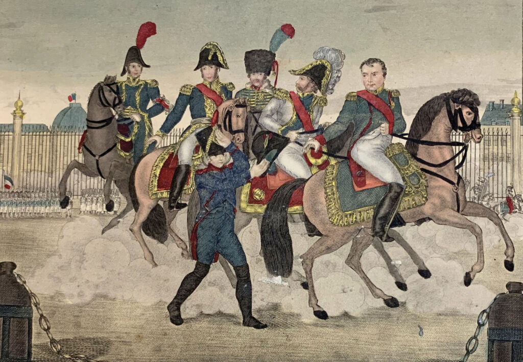Merci Capitaine, Paris : Berthet [1809], L’élève Rabusson (X1813) et Napoléon.