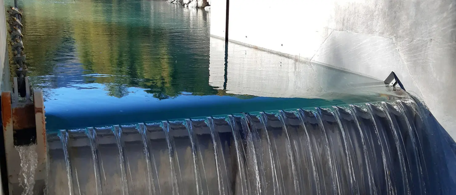 Prise d’eau de la centrale hydroélectrique d’UNITe au Parpaillon (04).