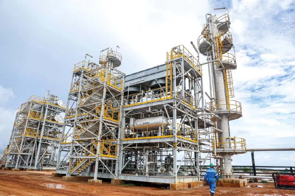 Usine de gaz de pétrole liquéfié (GPL) à Batanga, Gabon.