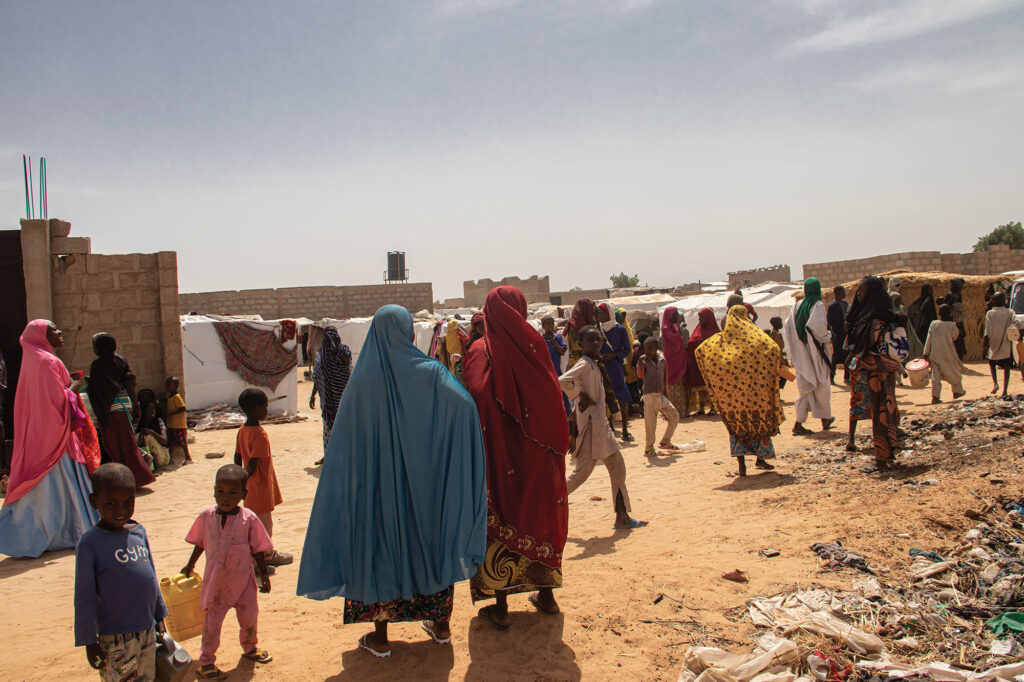 Camp de réfugiés de Maiduguri, au Nigeria, en octobre 2022.